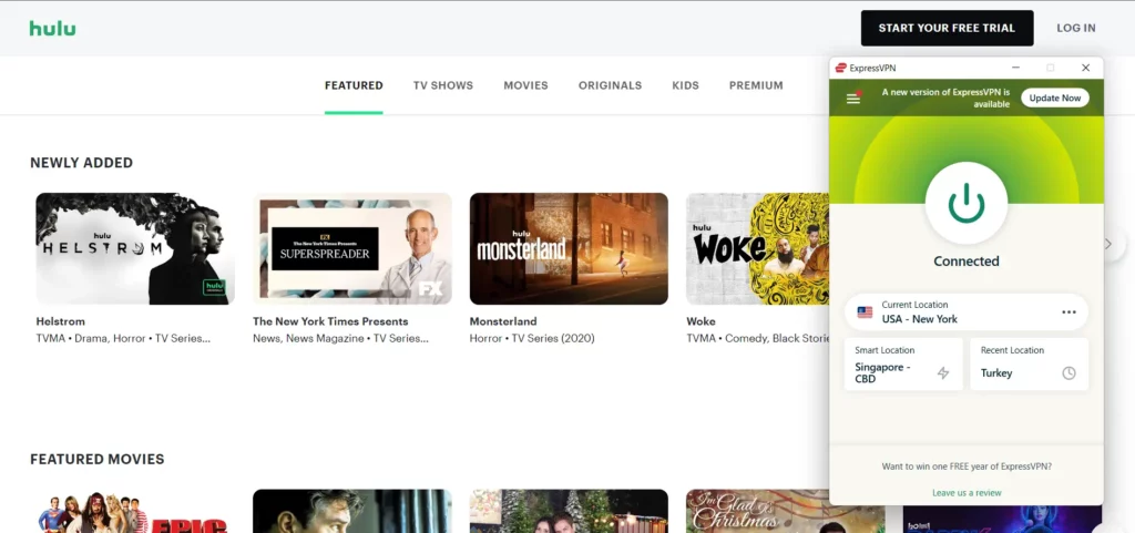 Watch Hulu in Brazil with ExpressVPN