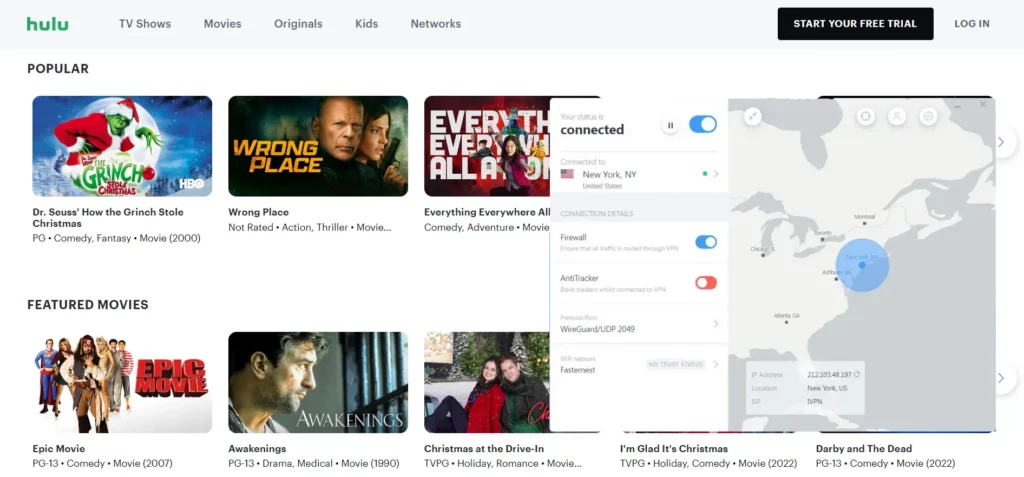 Watch Hulu in Czech Republic with NordVPN